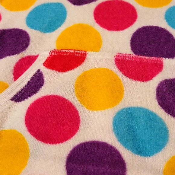 Terry polka dot hooded coverup - Picture 4 of 4